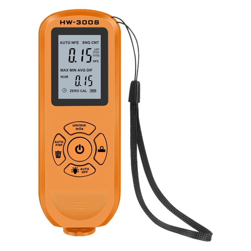 HW-300S Датчик толщины покрытия Противоскользящий датчик пленки краски Высокоточный датчик толщины слоя порошка краски Датчик толщины сухой пленки