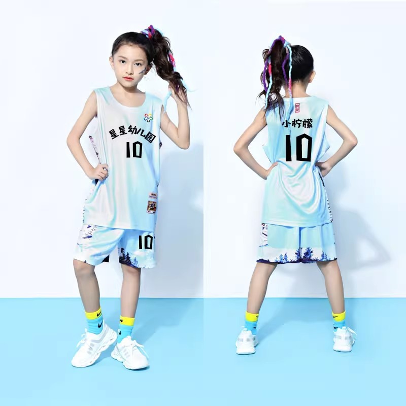 New Basketball uniform suit men's printed primary school student team competition uniform sports vest sleeveless adult basketball jersey