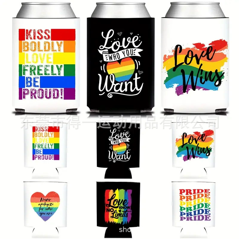 Термоизоляционный чехол для банок и стаканов 12 унций с принтом, складной, для пива и напитков, хит продаж для трансграничной торговли