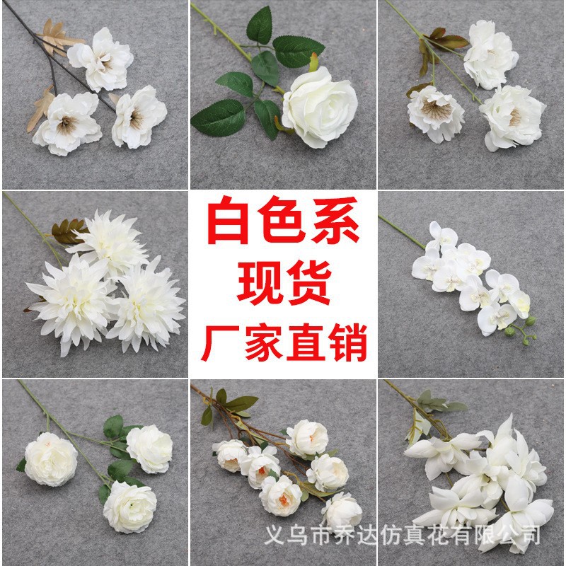 Mori boda etapa decoración flor piso fila flor Hortensia Blanco flor artificial decoración de la boda auditorio camino plomo arreglo de flores