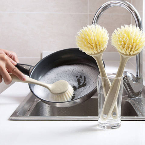 With handle, decontamination pot washing brush, dishwashing dish, non-stick oil, long handle pot brush, pot wiping kitchen cleaning brush