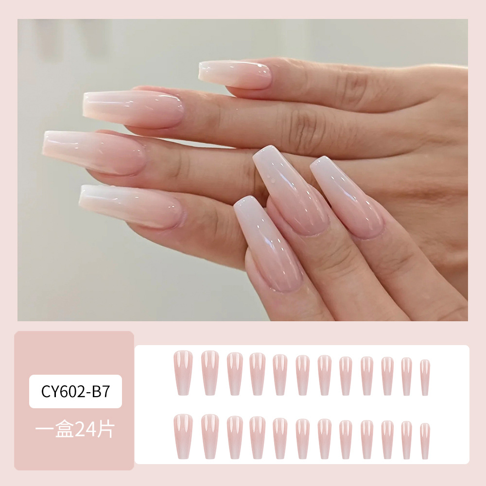 Uñas de uñas largas portátiles Parche de uñas postizas desmontables Sensación de alto nivel Venta al por mayor de uñas portátiles de venta caliente transfronterizas