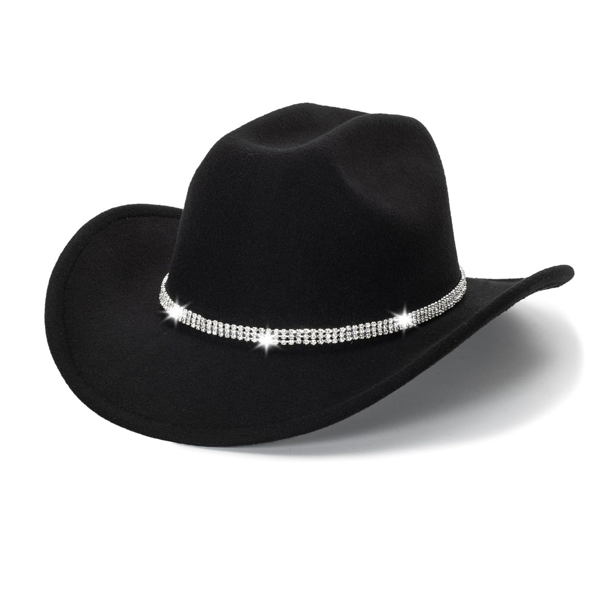 Venta al por mayor transfronteriza Amazon nueva fiesta novia sombrero de vaquero música fiesta sombrero de jazz fieltro sombrero de vaquero occidental