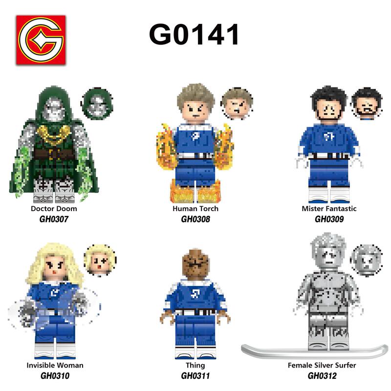 Foreign Trade Goods G0141 Super English Series Doctor of Destruction Thunderbolt Fire Educational Assembled Toys Building Blocks Bags