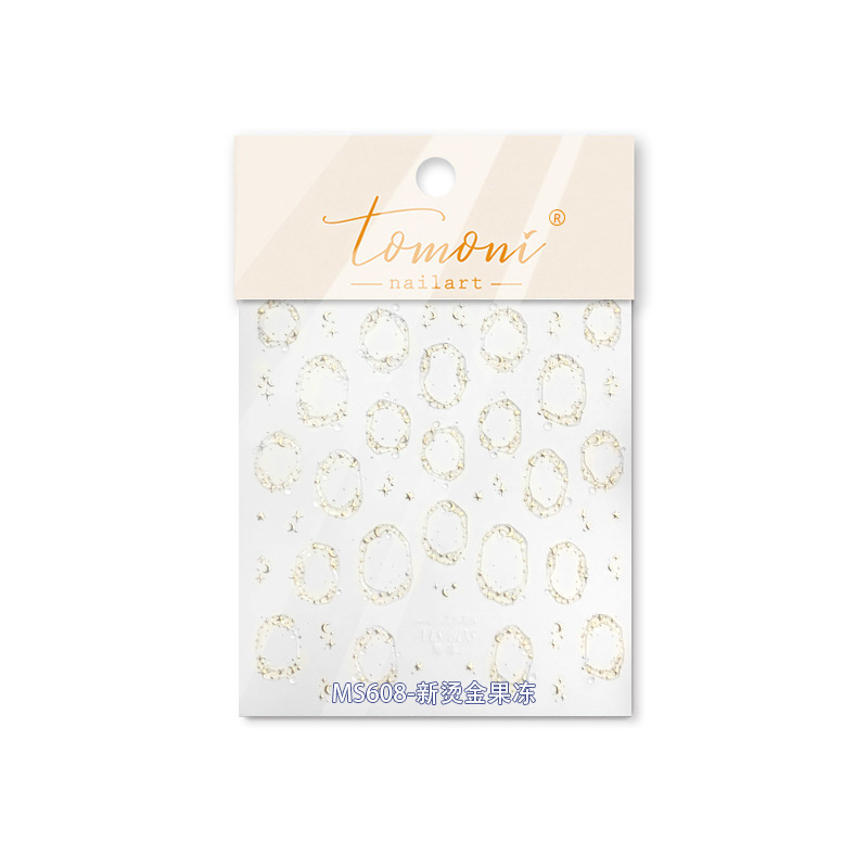 Nuevas pegatinas de gelatina de celebridades de Internet, pegatinas de uñas de estilo cooperativo, joyas de uñas, pegatinas de amor de estrellas ins MS607