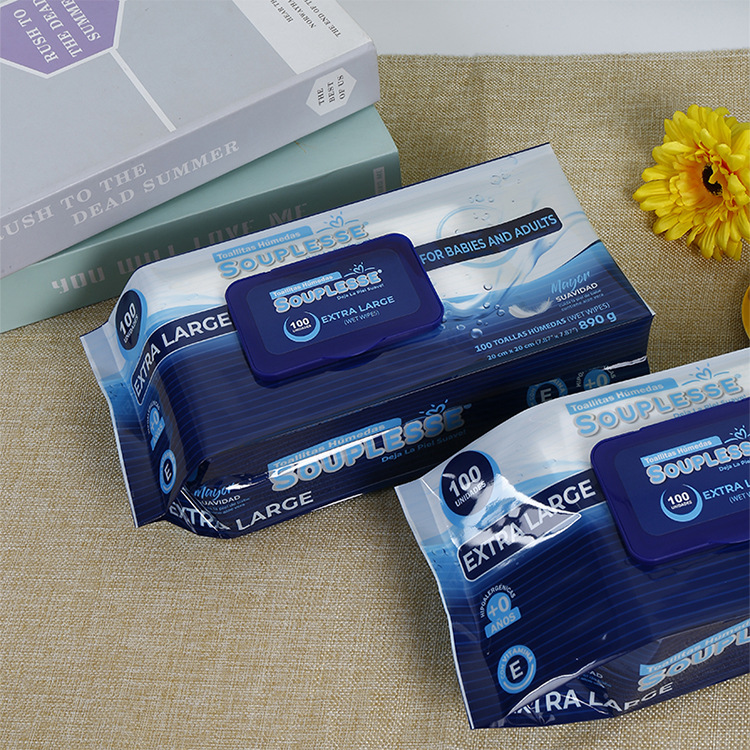 现货供应婴儿湿巾包装袋eva广告袋子制作开窗抽取式设计塑料袋