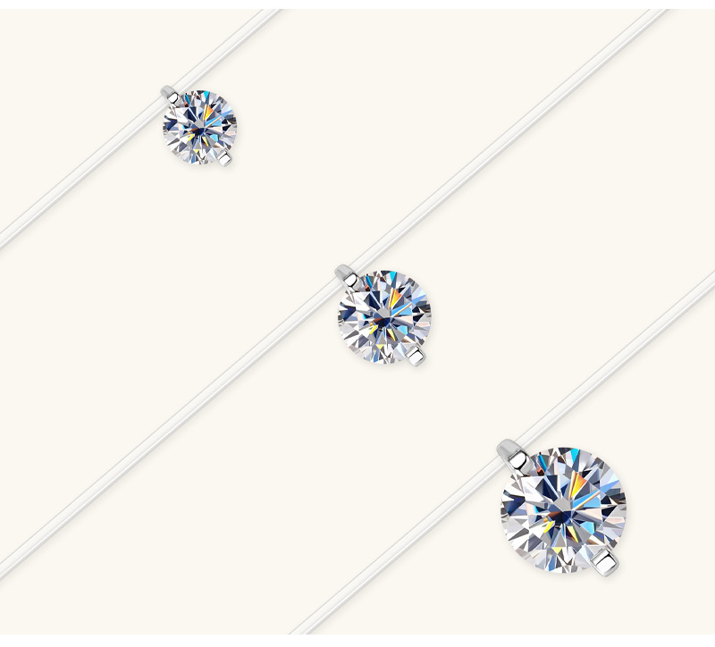 人鱼眼泪莫桑钻石项链