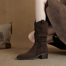 4cm�и�Ůѥ2025�ﶬ�¿�ţƤ�ָ���ëƤ���^�Ѷ�ѥ��