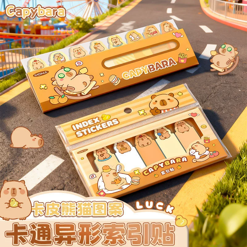 Наклейки-индексы Kapixi, этикетки, стикеры, маркеры, цветные закладки-панда для студентов, бумажные наклейки-индексы.