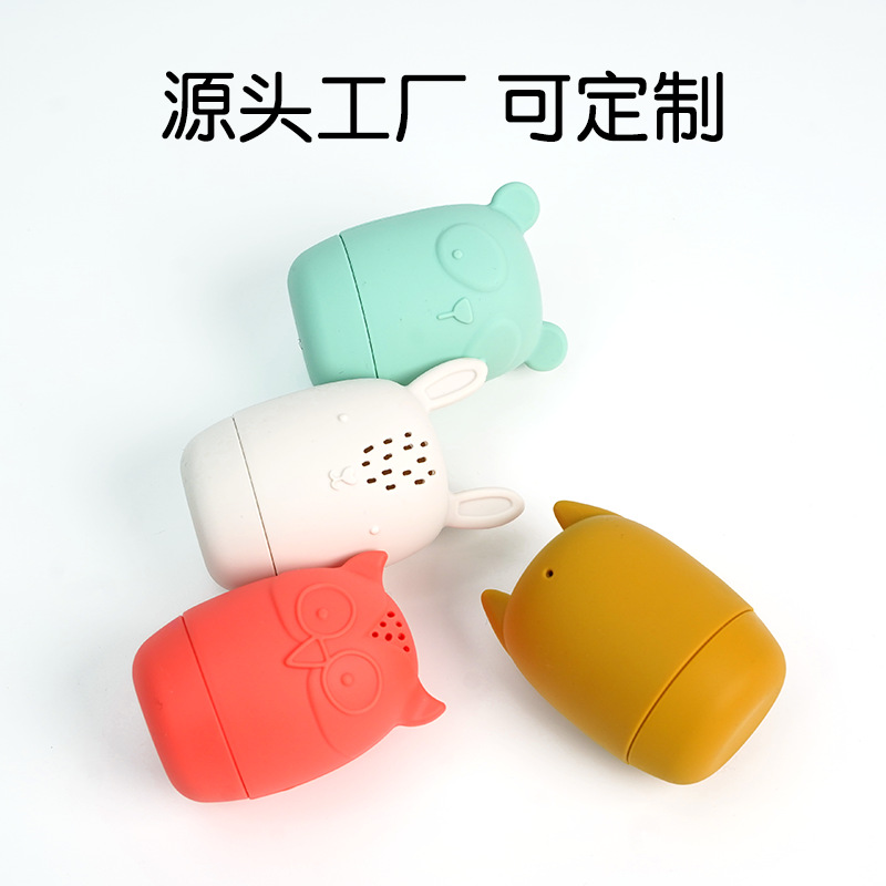 Juguetes de baño y agua para niños Aojeni de verano, juego de juguetes de baño para bebés de silicona de grado alimenticio con diseño de animales de dibujos animados