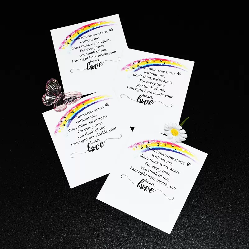 跨境热卖充满爱意彩虹爪印卡纸手串手链展示架饰品首饰包装卡纸