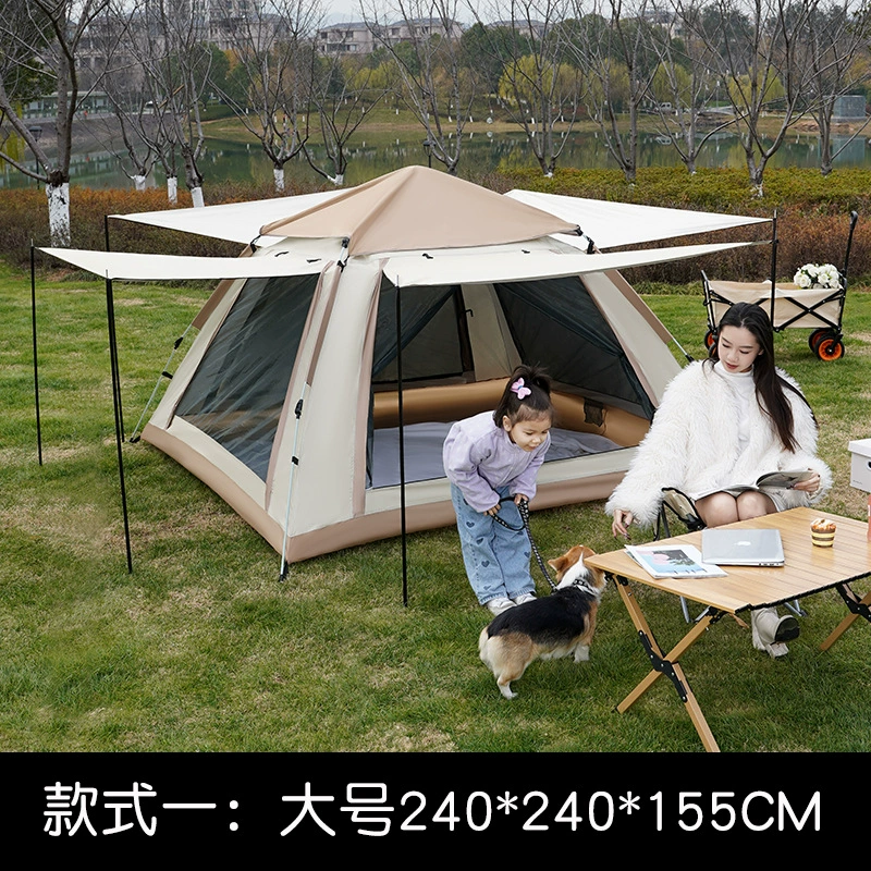 Automatic Travel Pop-up Tent, 210 Oxford Fabric, 210/240 cm Sizes, Portable (handheld packed)