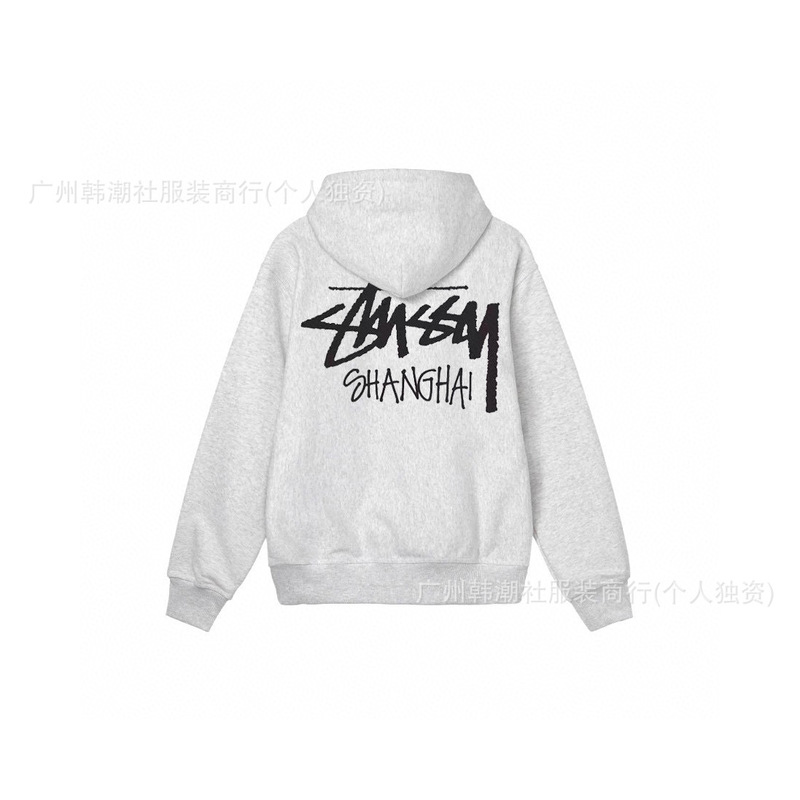 STU上海限定现货卫衣情侣帽衫连帽卫衣印花宽松男女同款|undefined