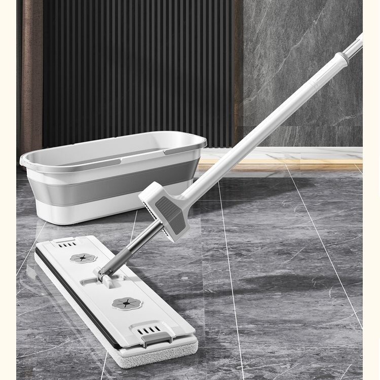 New Hand-free Flat Mop Lazy High-end Thickened Household Mop Dry and Wet Dual-use Absorbent Kitchen Mop Clean