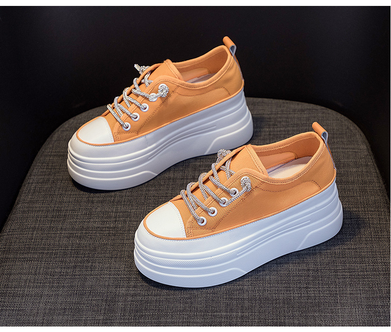 Giày sneaker nữ đế dày lưới thoáng khí tăng chiều cao mùa hè 2026 — M2227 Cam, M2227 Đen, M2227 Trắng chi tiết 22
