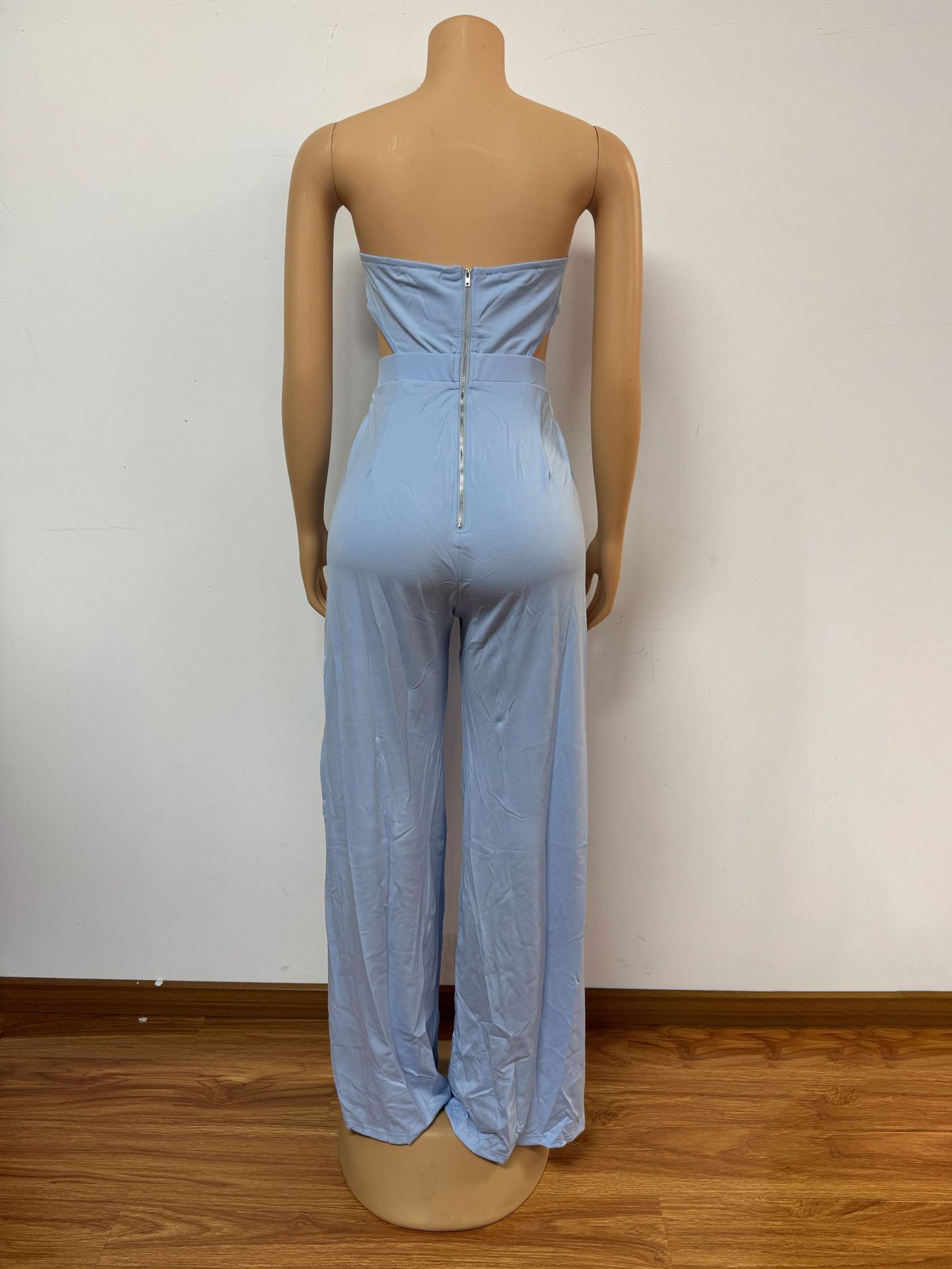 Transfronterizo Amazon nuevas mujeres europeas y americanas con cuello en V hueco delgado sin espalda cintura costura de moda tirada mono dividido