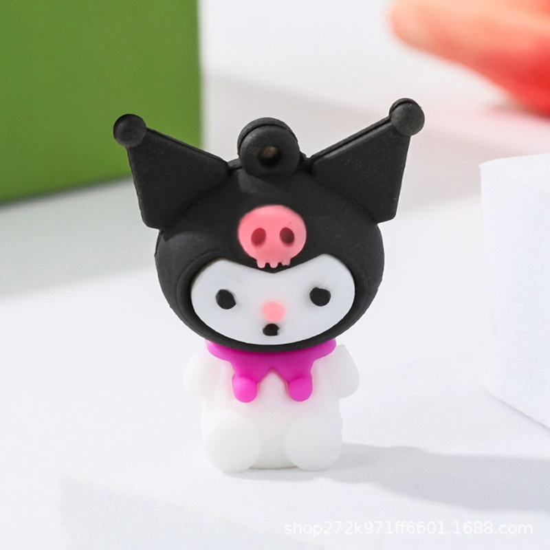 Ключница (Sanrio) кулон из силикона Kuromi, милый рождественский талисман, 3 × 1 × 4 см, assorted