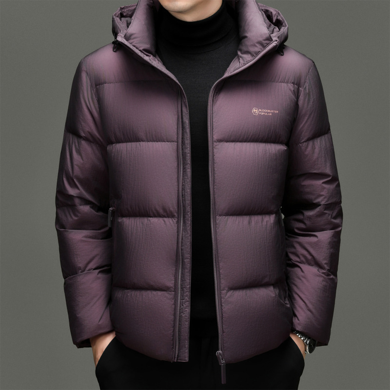 Men's 90 White Duck down Jacket Youth Hooded Thickened Warm Top Men's Casual Short Outerwear Men's 90 White Duck down Jacket Youth Hooded Thickened Warm Top Men's Casual Short Outerwear