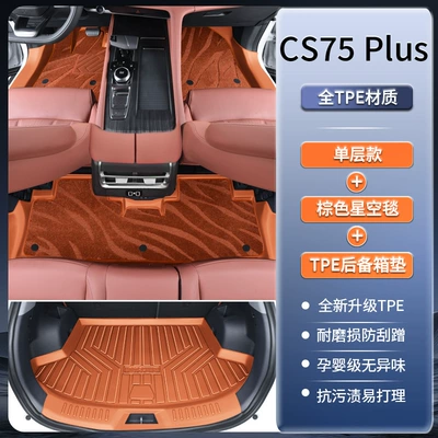 Package Threshold Fourth Generation Third – Modelə uyğun ayaqaltı - changan-cs75plus-3d-environmentally-friendly-tpe-orange-door-sill-mats-orange-meni-velvet-trunk-mat