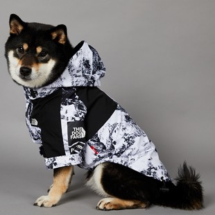 American snow mountain fashion brand windproof rain-proof North dog face new dog large dog raincoat Dog Pet jacket