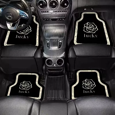 detachable, new model, non-slip, diatom | Car Carpet - car-mat-letter-flower-languagediatom-mud-full-car-four-piece-set-four-piece-set-super-value-offer