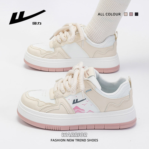 Pull back white shoes for women 2024 autumn and winter new thick-soled casual bread shoes ins trendy sports sneakers wholesale