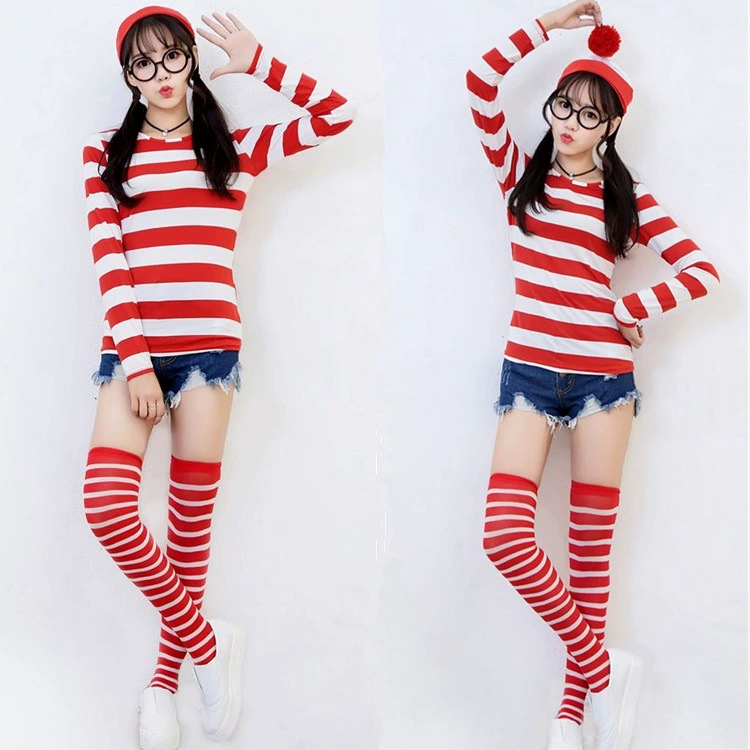 Умный где 'S Wally британский персонаж аниме COSPLAY услуга Хэллоуин семейный наряд