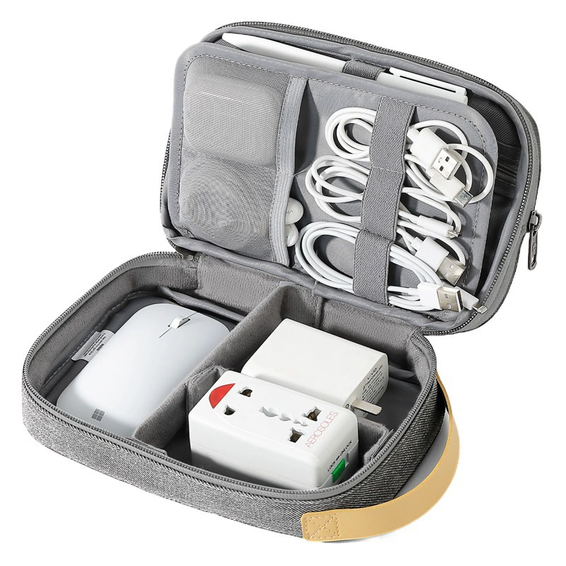 Сумка для хранения цифровых аксессуаров для путешествий, защитный чехол для повербанка, сумка для хранения кабелей и наушников, портативная дорожная сумка