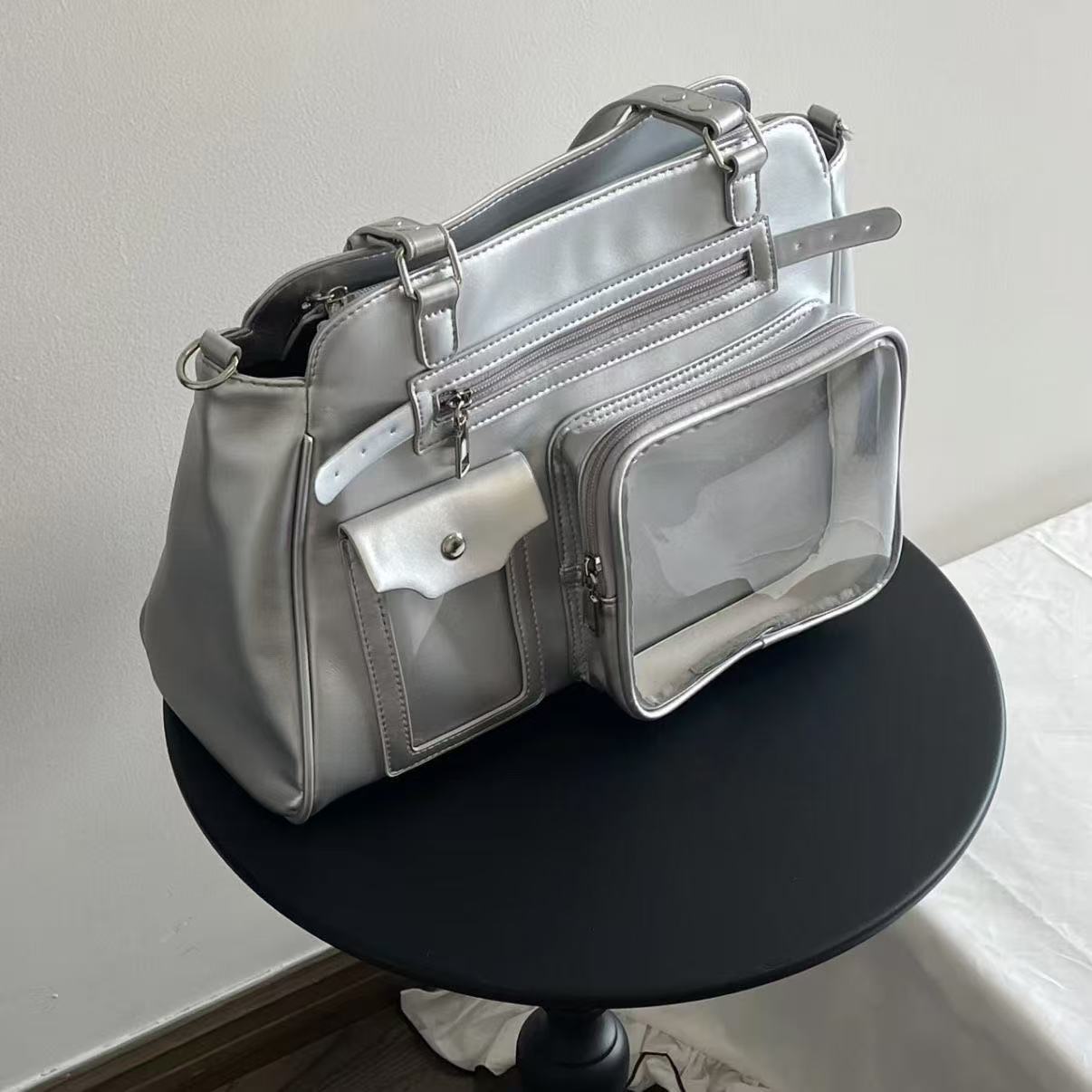 New Retro Motorcycle Ita Bag 2026 Single Shoulder Niche Crossbody Bag Unique Design Large Capacity Commuter Bag With Hidden Compartment For Women - Thumbnail 4
