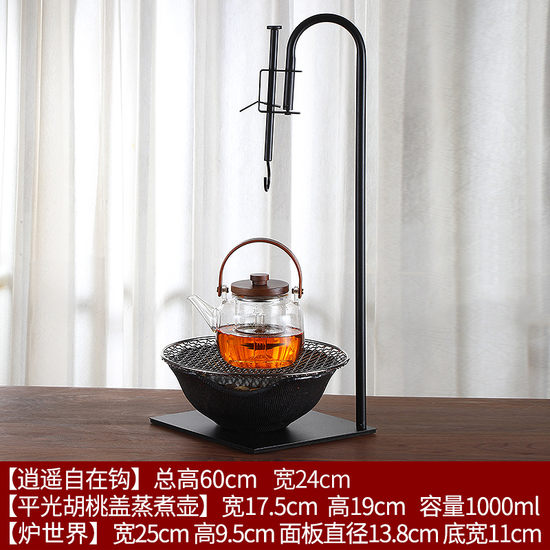 Cocina de té del hogar gancho libre vintage viejo barro de roca eléctrica estufa de cerámica arte del té gancho Kung Fu juego de té accesorios gancho vertical