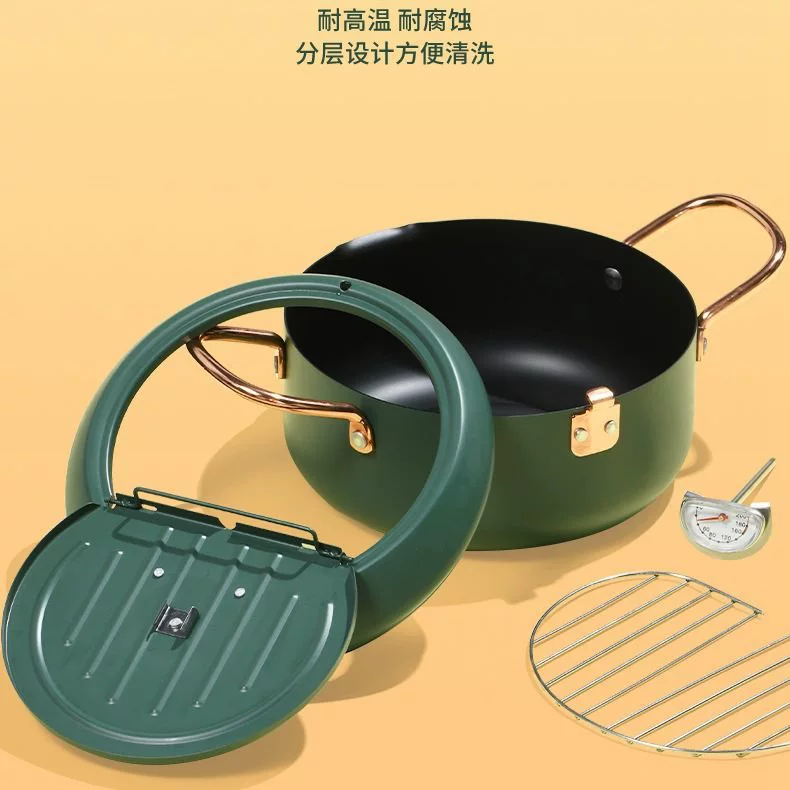 Японский стилем соте pot lower mini -native мини -электромагнитный кухонный газовый Fry Cooker японский маленький масляный котел плоская кастрюля