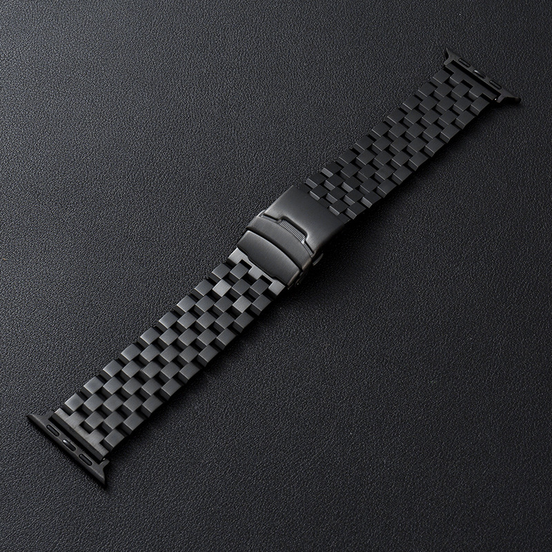 Negro-nuevo cinturón de acero de cinco cuentas