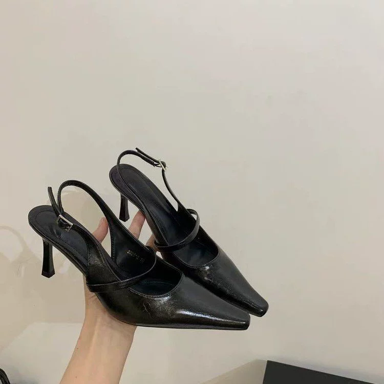 Французские туфли на высоком каблуке женские туфли на каблуке 2025 летний темперамент