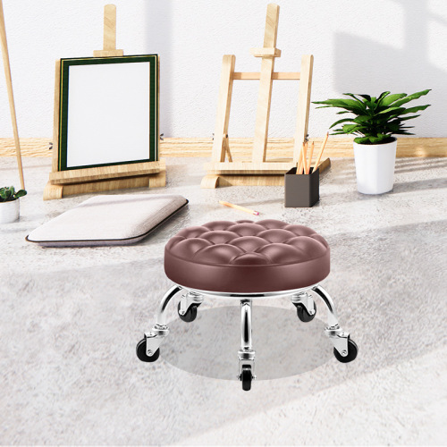 Home Skating Low Step Stool for Children Learning to Walk, Movable Beauty Stool with Wheels for Adults, Round Stool for Wholesale, Bench