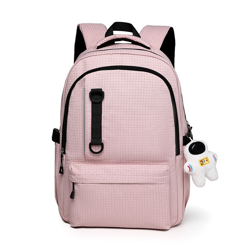 Nueva mochila coreana para hombres y mujeres, mochila de estudiantes a cuadrícula japonesa, pareja casual, mochila de viaje de moda de gran capacidad