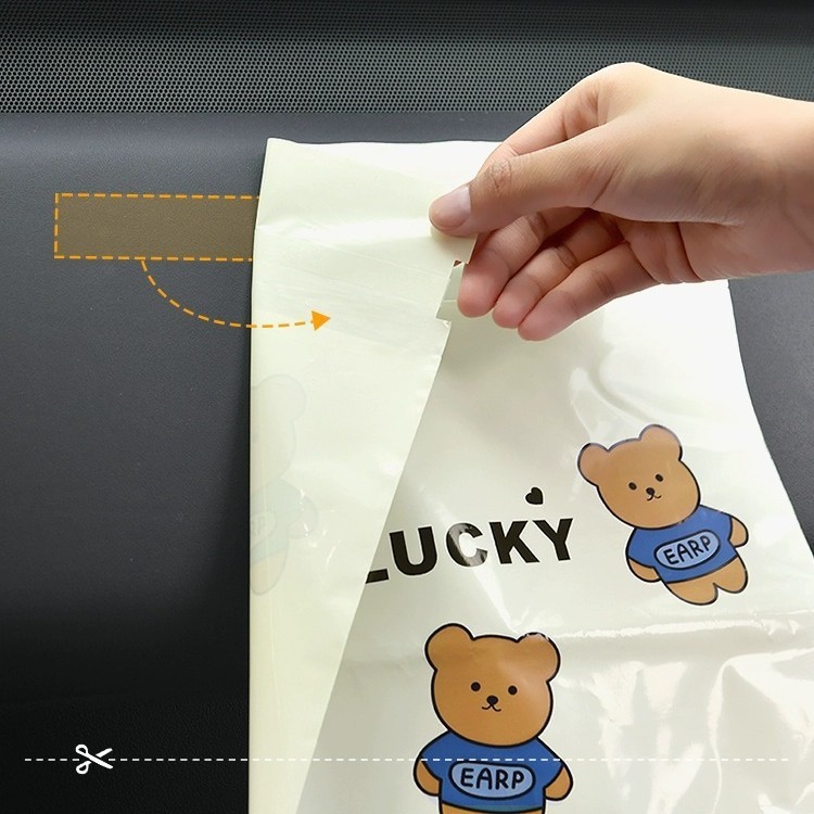 跡が残らないクマの車用ゴミ袋、粘着式車用ゴミ箱、車用折りたたみゴミ箱、車内収納|undefined