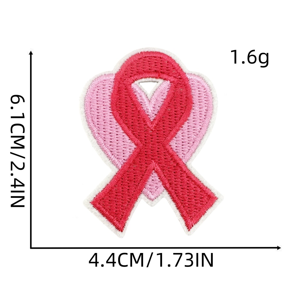 粉色丝带布贴10#