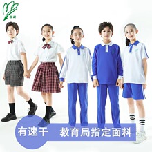 深圳校服小学生秋款运动套装夏款短袖短裤棉班服冬款礼服外套裤子