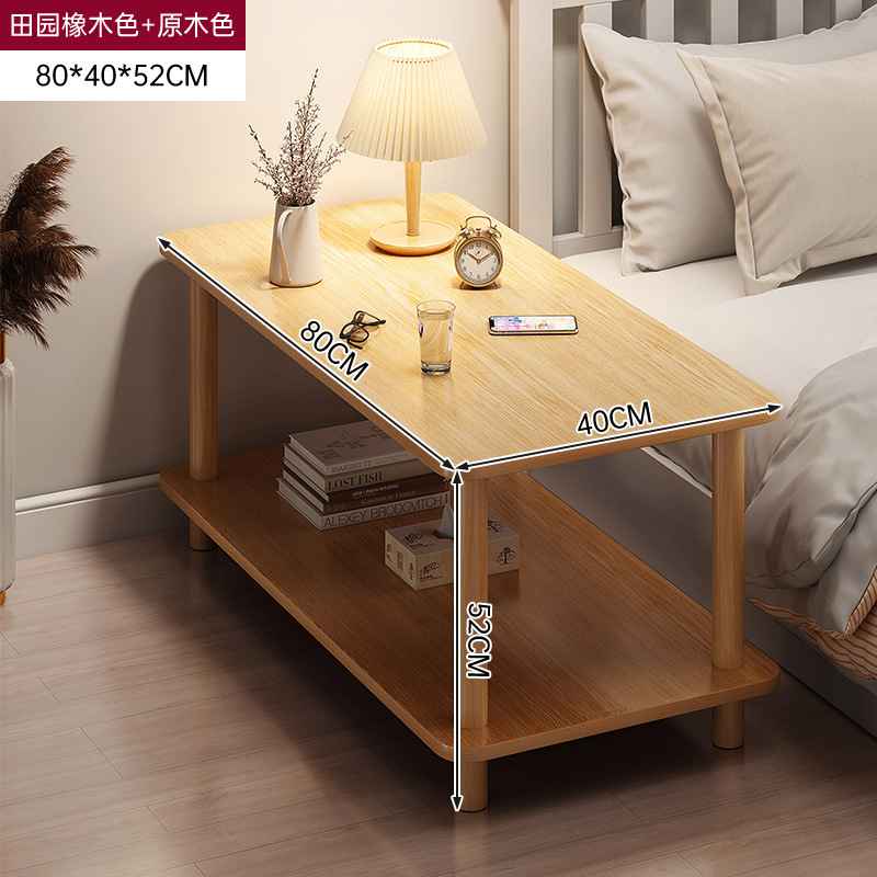 Mesa de cabecera para alquiler de habitaciones, mesa de té moderna y simple, mesa pequeña, dormitorio simple, pequeño estante de cabecera.