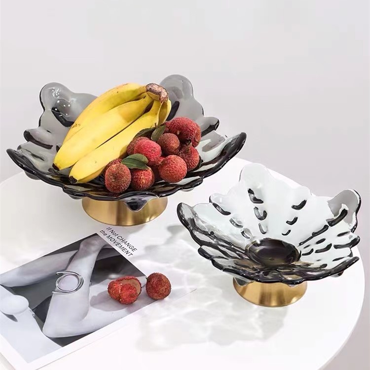 Creative light luxury style petal type household fruit plate sample…
