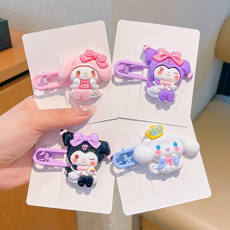 2024 new children's cute kulomi bangs baby hair clip headdress girl hair accessories girl hair clip side clip