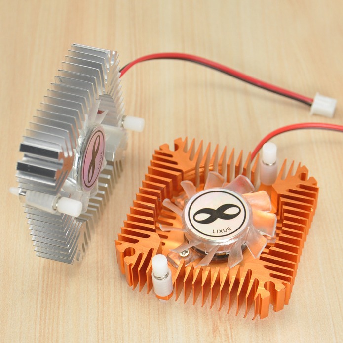 LIXUE显卡散热器 片 12V 5V 芯片  孔距55mm 5.5cm 滚珠显卡风扇