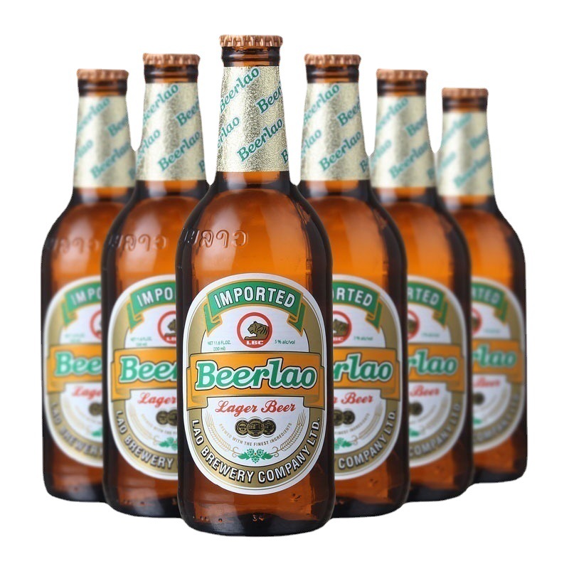 原瓶 老挝黄啤酒/黑啤酒 330ml*24 整箱