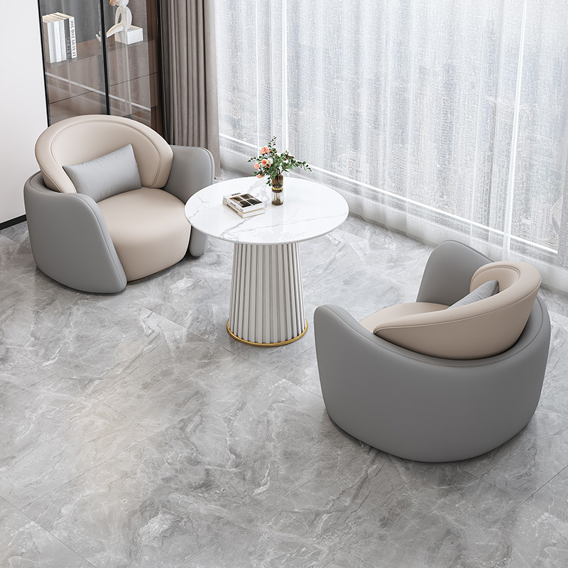 Mesa y silla de negociación sala de estar de lujo ligero sala de estar moderna mesa de recepción mesa de negociación oficina de ventas salón de belleza recepción