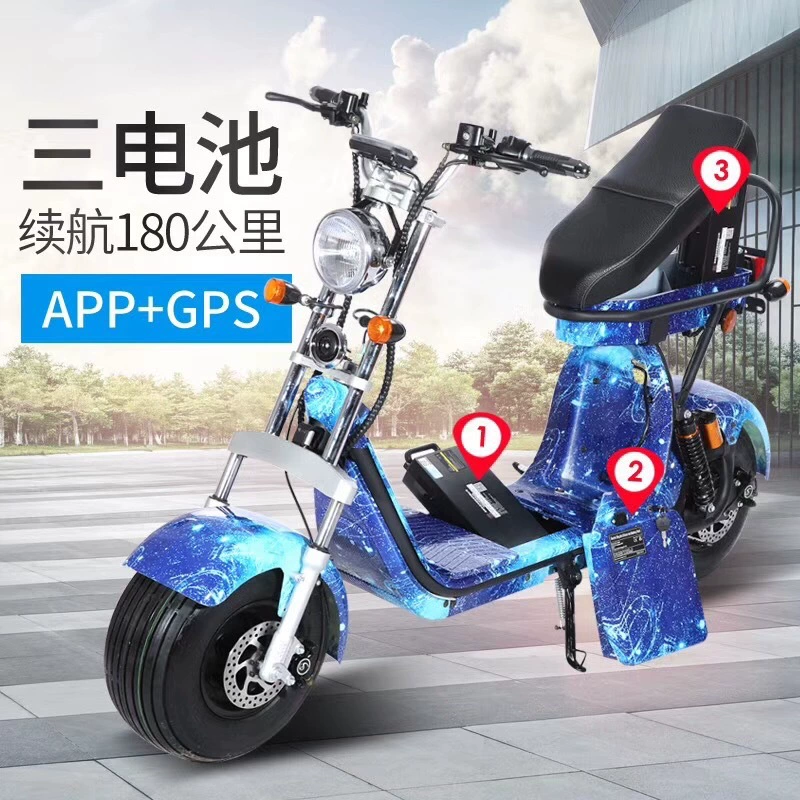 Завод EEC2000W60V большой электромобиль Harley X10 с двойной трубкой, три батареи можно снять cityCoco