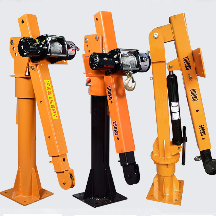 汽车皮卡货车1吨随车吊 电动起重车载小型吊运机  电动车载小吊机