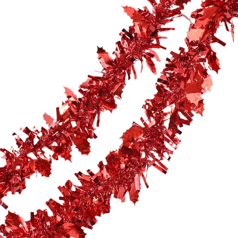 Navidad transfronteriza decoración festiva de fiestas de color tira de lana 9cm2m espuma colgante de hoja de red