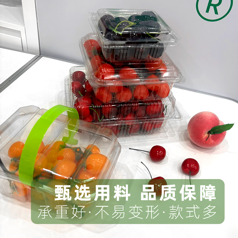 Caja de embalaje de frutas transparente desechable con cubierta caja de corte de fresa caja de arándano 125g caja de embalaje de frutas de plástico