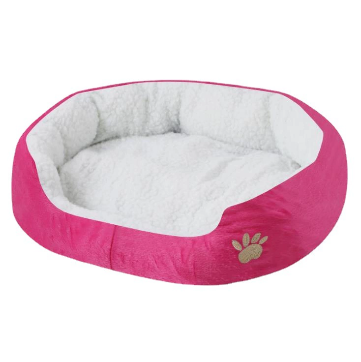 Dog Nest (Mascular) Small Cashmere Pet Bed, Cushion 45×40×11 cm, Warm Non-Slip Base