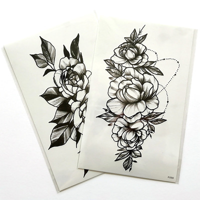 网红纹身贴花臂一次性贴纸防水tattoos临时纹身贴纸定制纹身贴ins